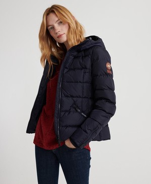 Superdry Premium Down Luxury Quilted Női Kabát Sötétkék | TZIXB8691